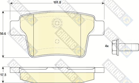 Girling 6119885 - Brake Pad Set, disc brake autospares.lv