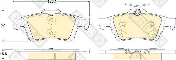 Girling 6119382 - Brake Pad Set, disc brake autospares.lv