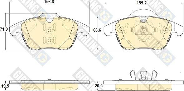 Girling 6119252 - Brake Pad Set, disc brake autospares.lv