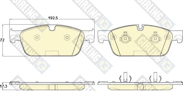 Girling 6119702 - Brake Pad Set, disc brake autospares.lv