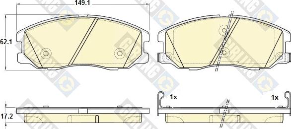 Girling 6119785 - Brake Pad Set, disc brake autospares.lv