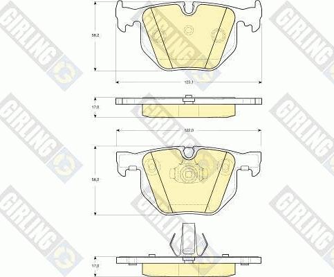 Girling 6114992 - Brake Pad Set, disc brake autospares.lv