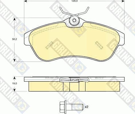 Girling 6114961 - Brake Pad Set, disc brake autospares.lv