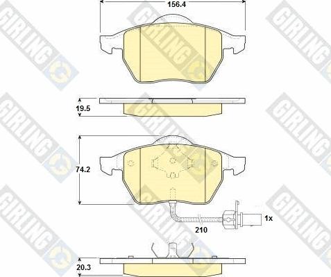 Girling 6114402 - Brake Pad Set, disc brake autospares.lv