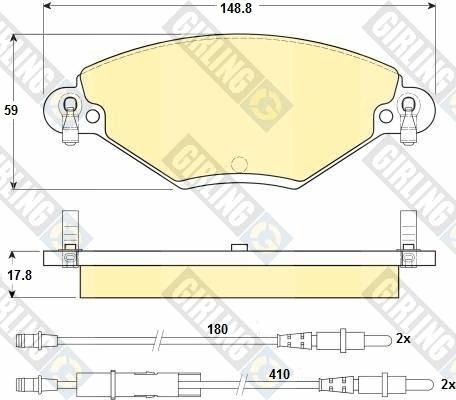 Girling 6114484 - Brake Pad Set, disc brake autospares.lv