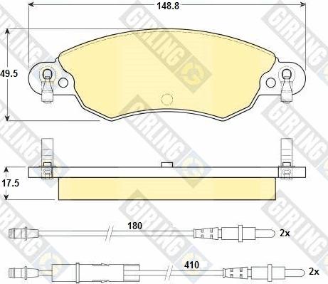 Girling 6114474 - Brake Pad Set, disc brake autospares.lv