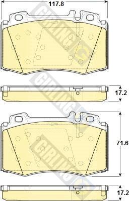 Girling 6114549 - Brake Pad Set, disc brake autospares.lv