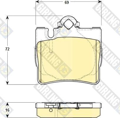 Girling 6114552 - Brake Pad Set, disc brake autospares.lv