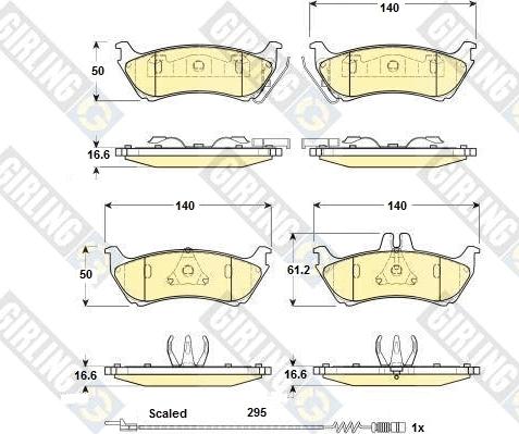 Girling 6114565 - Brake Pad Set, disc brake autospares.lv