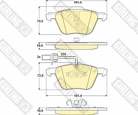 Girling 6114602 - Brake Pad Set, disc brake autospares.lv