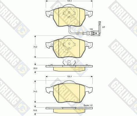 Girling 6114032 - Brake Pad Set, disc brake autospares.lv