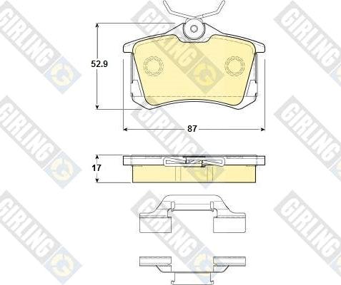 Girling 6114161 - Brake Pad Set, disc brake autospares.lv