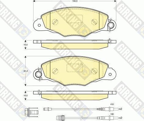 Girling 6114104 - Brake Pad Set, disc brake autospares.lv