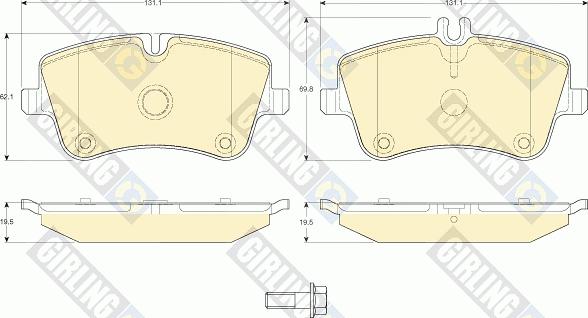 Girling 6114131 - Brake Pad Set, disc brake autospares.lv