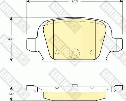 Girling 6114121 - Brake Pad Set, disc brake autospares.lv