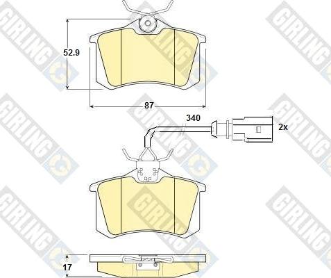 Girling 6114171 - Brake Pad Set, disc brake autospares.lv