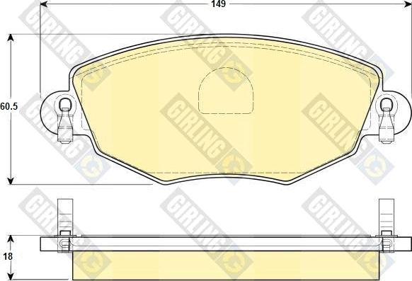 Girling 6114344 - Brake Pad Set, disc brake autospares.lv