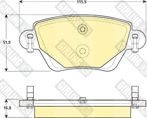 Girling 6114354 - Brake Pad Set, disc brake autospares.lv