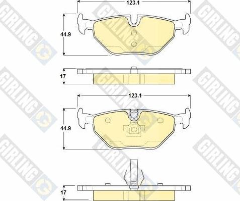 Girling 6114302 - Brake Pad Set, disc brake autospares.lv