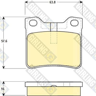 Girling 6114322 - Brake Pad Set, disc brake autospares.lv