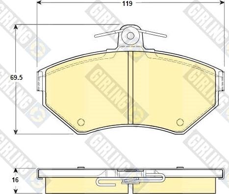 Girling 6114371 - Brake Pad Set, disc brake autospares.lv