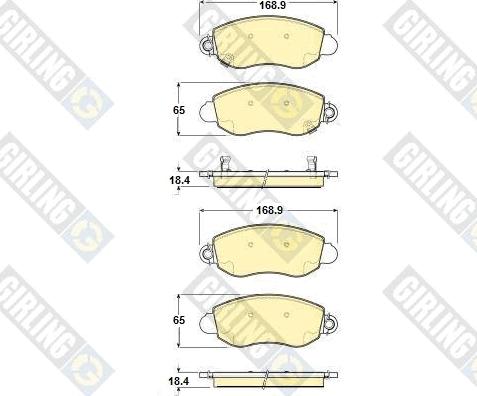 Girling 6114244 - Brake Pad Set, disc brake autospares.lv