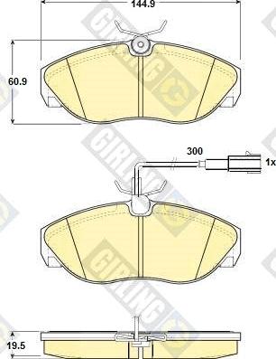 Girling 6114251 - Brake Pad Set, disc brake autospares.lv