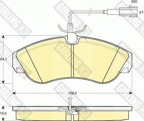 Girling 6114261 - Brake Pad Set, disc brake autospares.lv