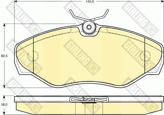 Girling 6114781 - Brake Pad Set, disc brake autospares.lv