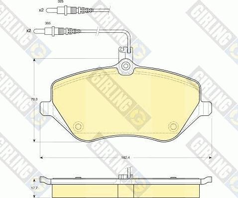 Girling 6115951 - Brake Pad Set, disc brake autospares.lv