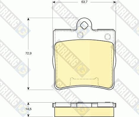 Girling 6115452 - Brake Pad Set, disc brake autospares.lv