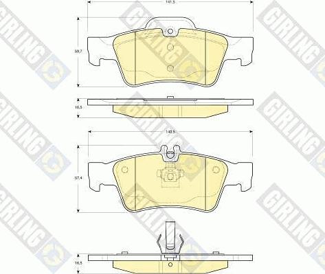 Girling 6115462 - Brake Pad Set, disc brake autospares.lv