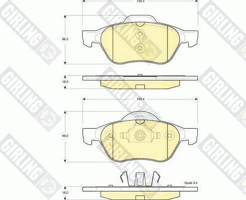 Girling 6115402 - Brake Pad Set, disc brake autospares.lv