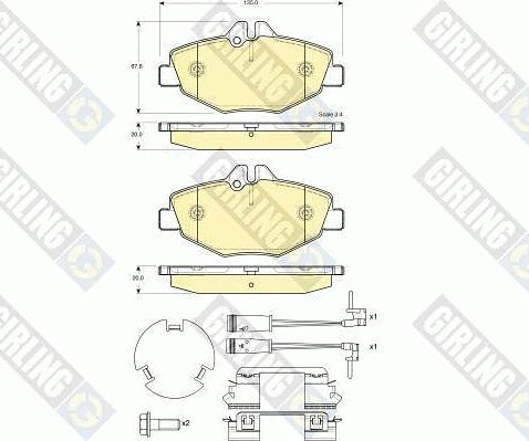 Girling 6115424 - Brake Pad Set, disc brake autospares.lv