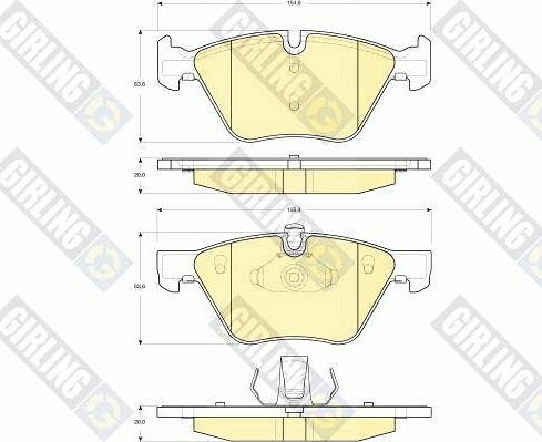 Girling 6115592 - Brake Pad Set, disc brake autospares.lv