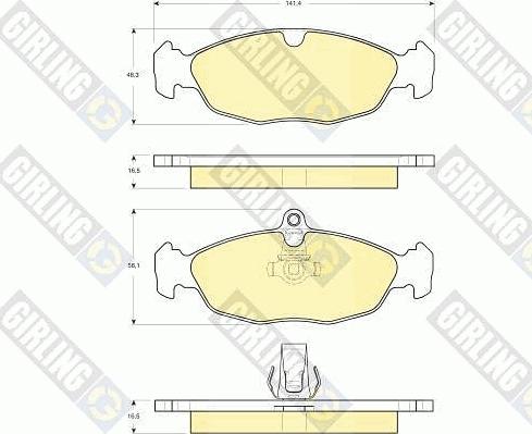 Girling 6115692 - Brake Pad Set, disc brake autospares.lv