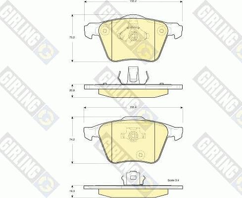 Girling 6115652 - Brake Pad Set, disc brake autospares.lv