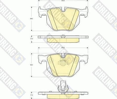 Girling 6115602 - Brake Pad Set, disc brake autospares.lv