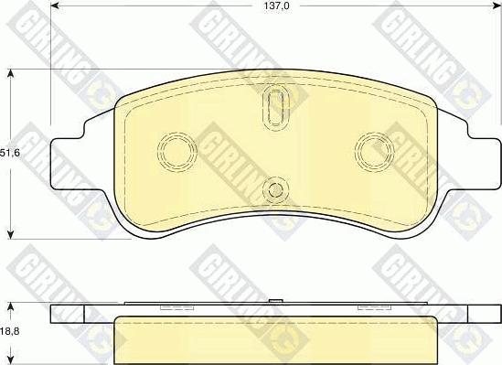 Girling 6115634 - Brake Pad Set, disc brake autospares.lv