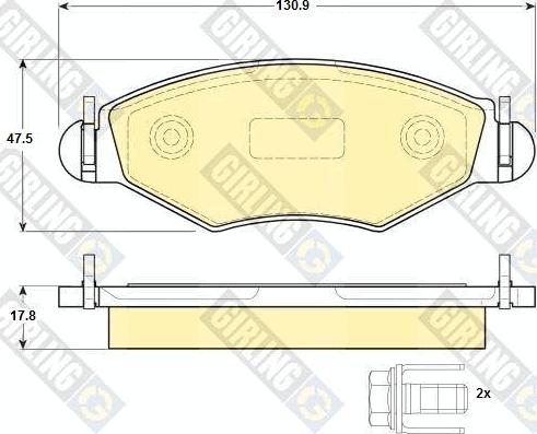 Girling 6115004 - Brake Pad Set, disc brake autospares.lv