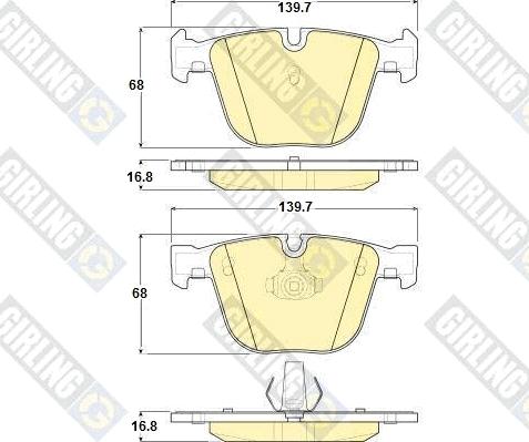 Girling 6115022 - Brake Pad Set, disc brake autospares.lv