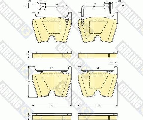 Girling 6115079 - Brake Pad Set, disc brake autospares.lv