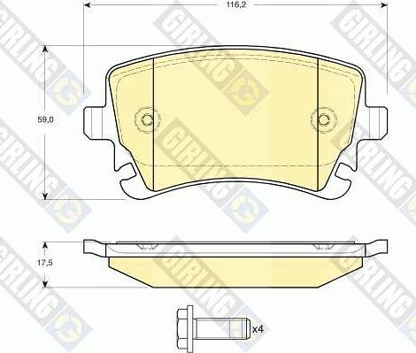 Girling 6115161 - Brake Pad Set, disc brake autospares.lv