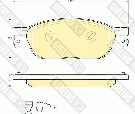 Girling 6115109 - Brake Pad Set, disc brake autospares.lv