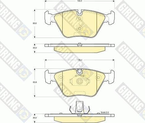 Girling 6115312 - Brake Pad Set, disc brake autospares.lv