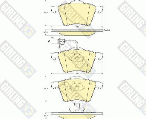 Girling 6115382 - Brake Pad Set, disc brake autospares.lv