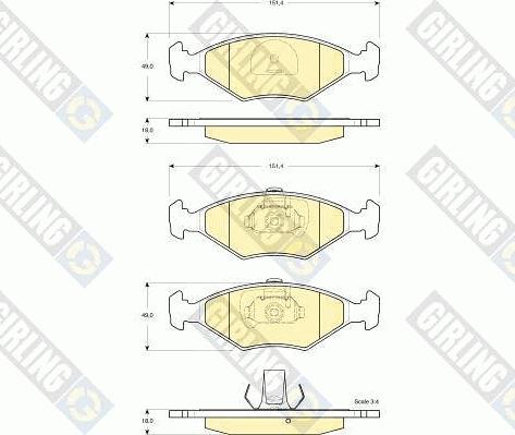 Girling 6115332 - Brake Pad Set, disc brake autospares.lv