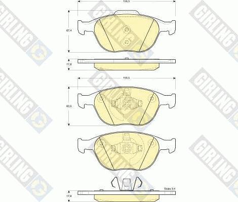 Girling 6115322 - Brake Pad Set, disc brake autospares.lv