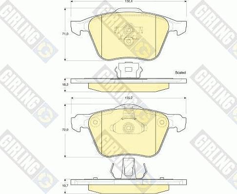 Girling 6115762 - Brake Pad Set, disc brake autospares.lv