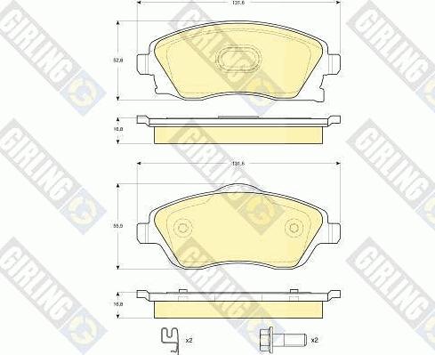 Girling 6115701 - Brake Pad Set, disc brake autospares.lv